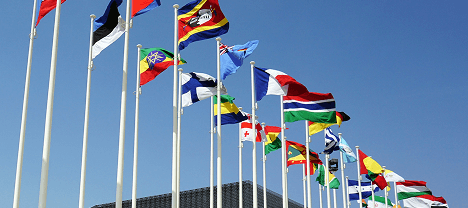 World affairs globe visualization